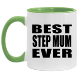 Best Step Mum Ever - 11oz Accent Mug Green