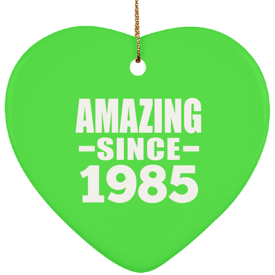 39th Birthday Amazing Since 1985 - Heart Ornament