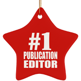 Number One #1 Publication Editor - Star Ornament