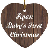 Ryan Baby's First Christmas - Heart Ornament D