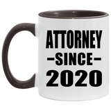 Attorney Since 2020 - 11oz Accent Mug Black