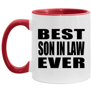 Best Son In Law Ever - 11oz Accent Mug Red