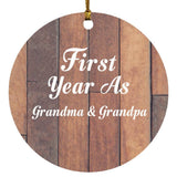 First Year As Grandma & Grandpa - Circle Ornament E