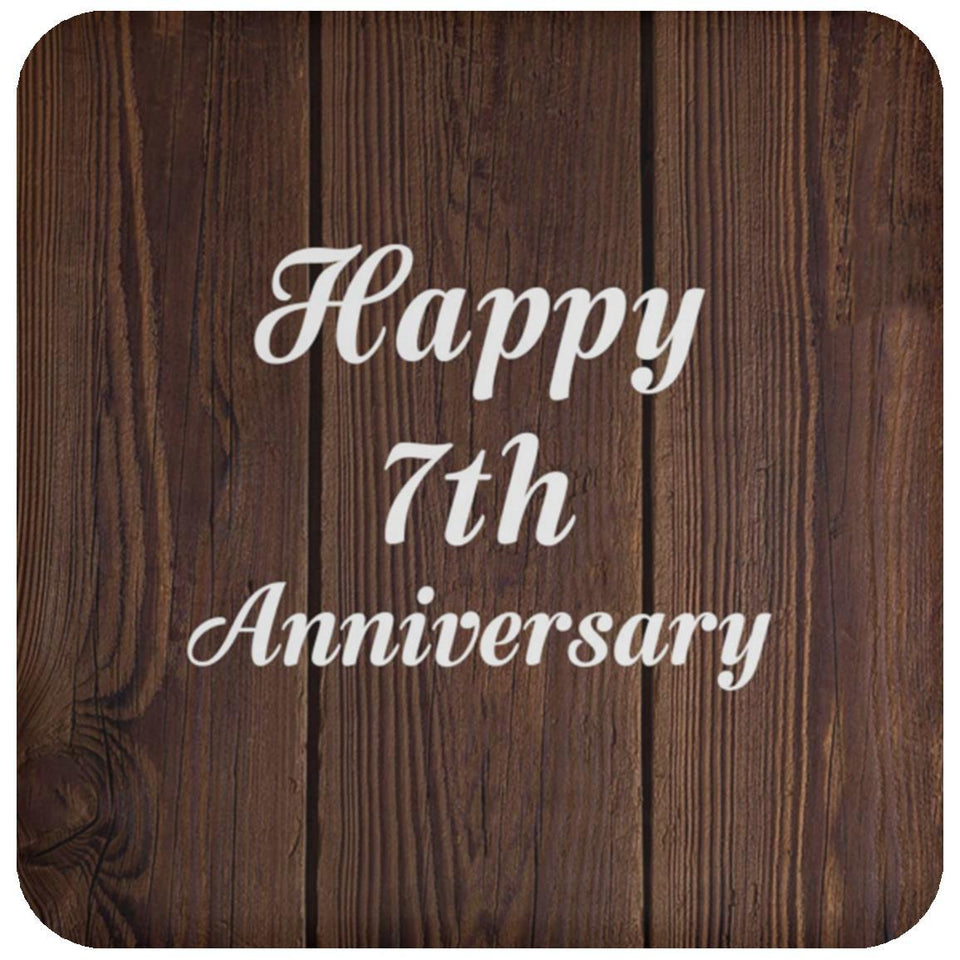 Happy 7th Anniversary - Drink Coaster D