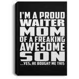 Proud Waiter Mom Of Awesome Son - Canvas Portrait