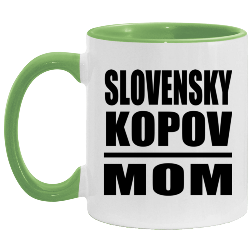 Slovensky Kopov Mom - 11oz Accent Mug Green