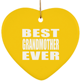 Best Grandmother Ever - Heart Ornament
