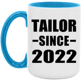 Tailor Since 2022 - 15oz Accent Mug Blue