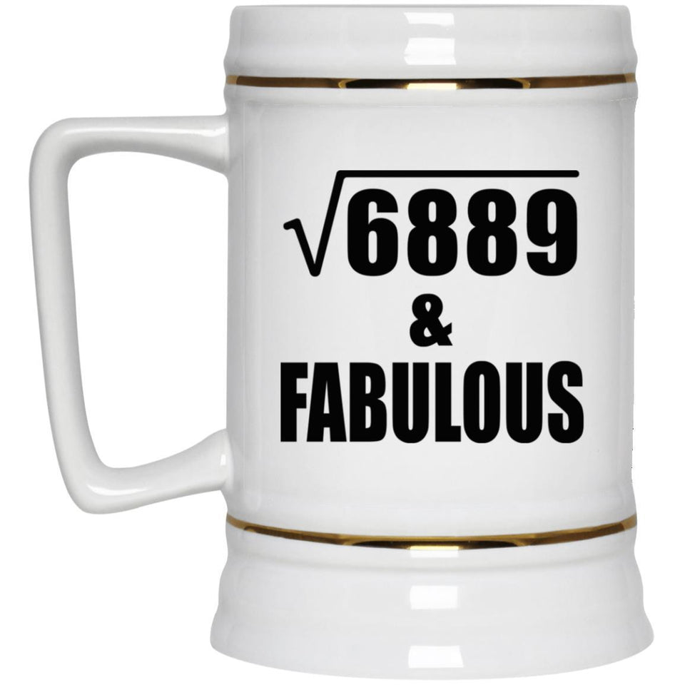 83rd Birthday Square Root of 6889 & Fabulous - Beer Stein