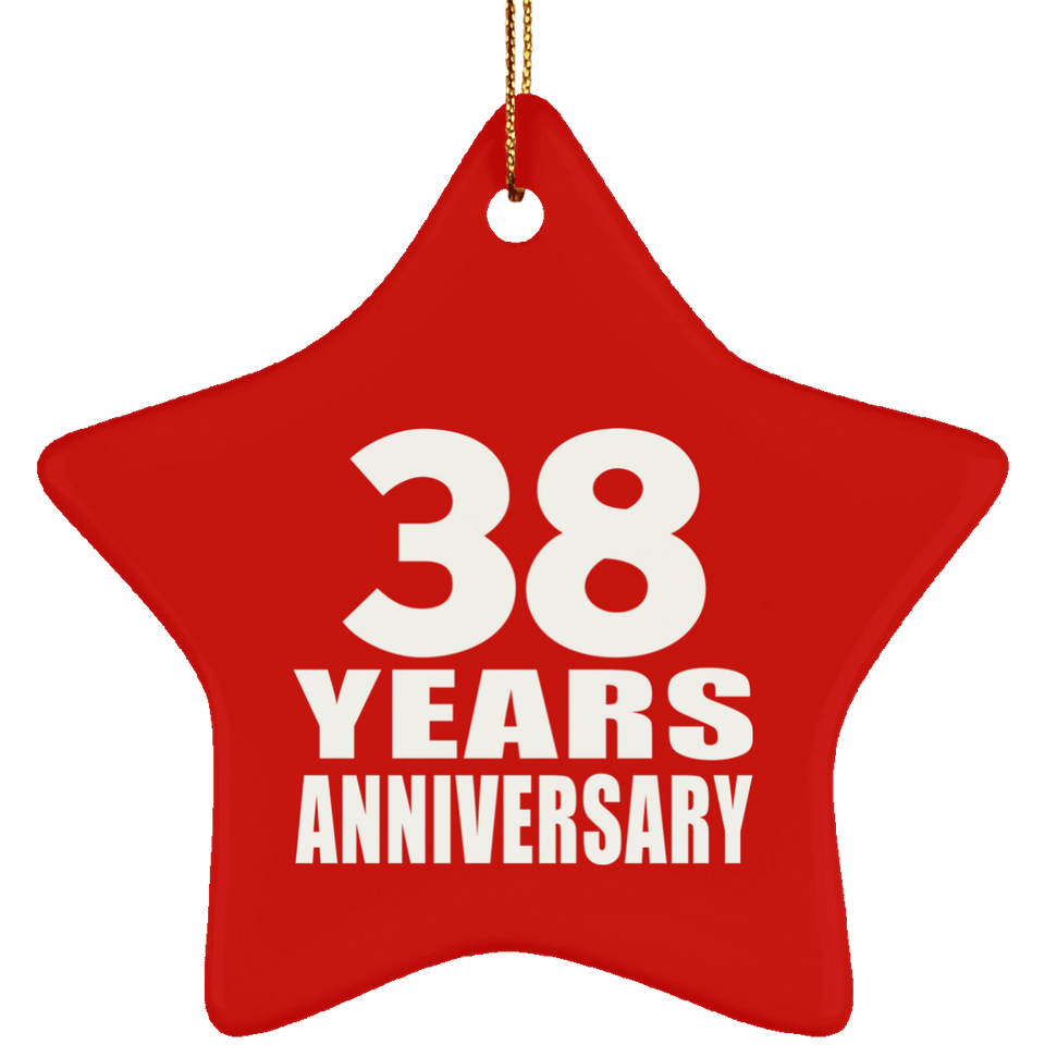 38th Anniversary 38 Years - Star Ornament