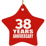 38th Anniversary 38 Years - Star Ornament