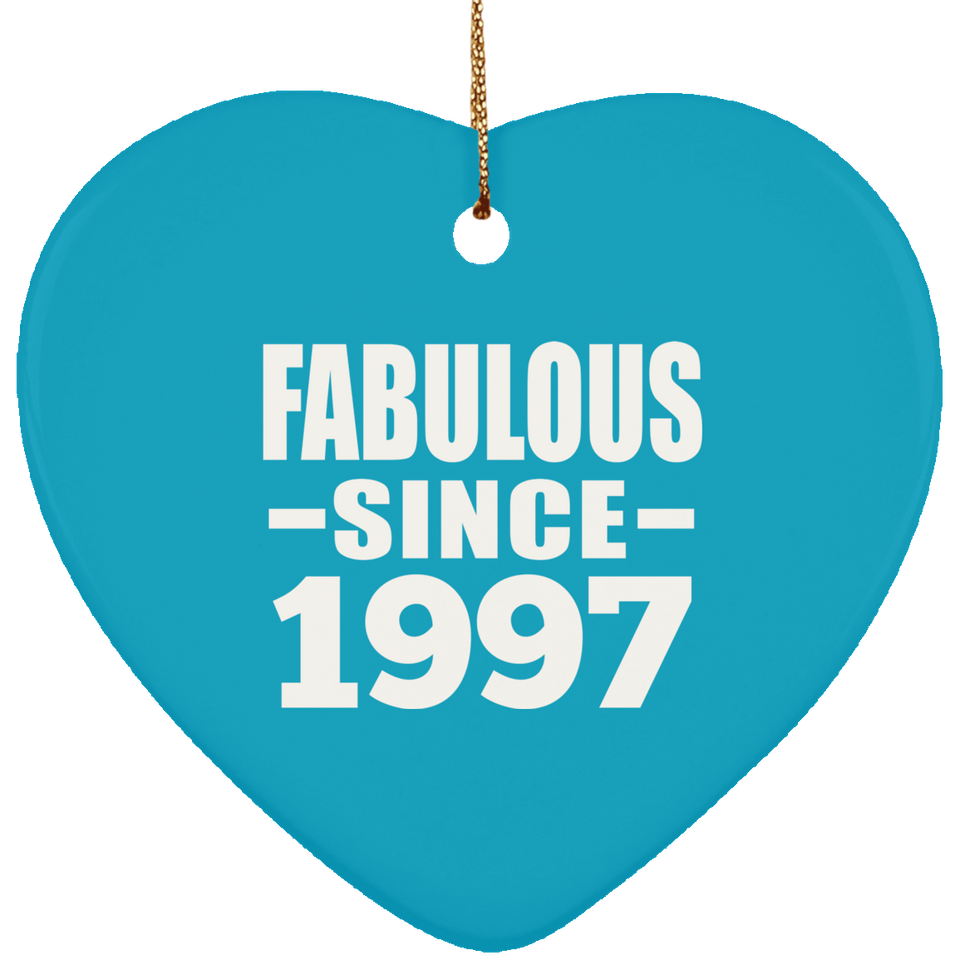 27th Birthday Fabulous Since 1997 - Heart Ornament