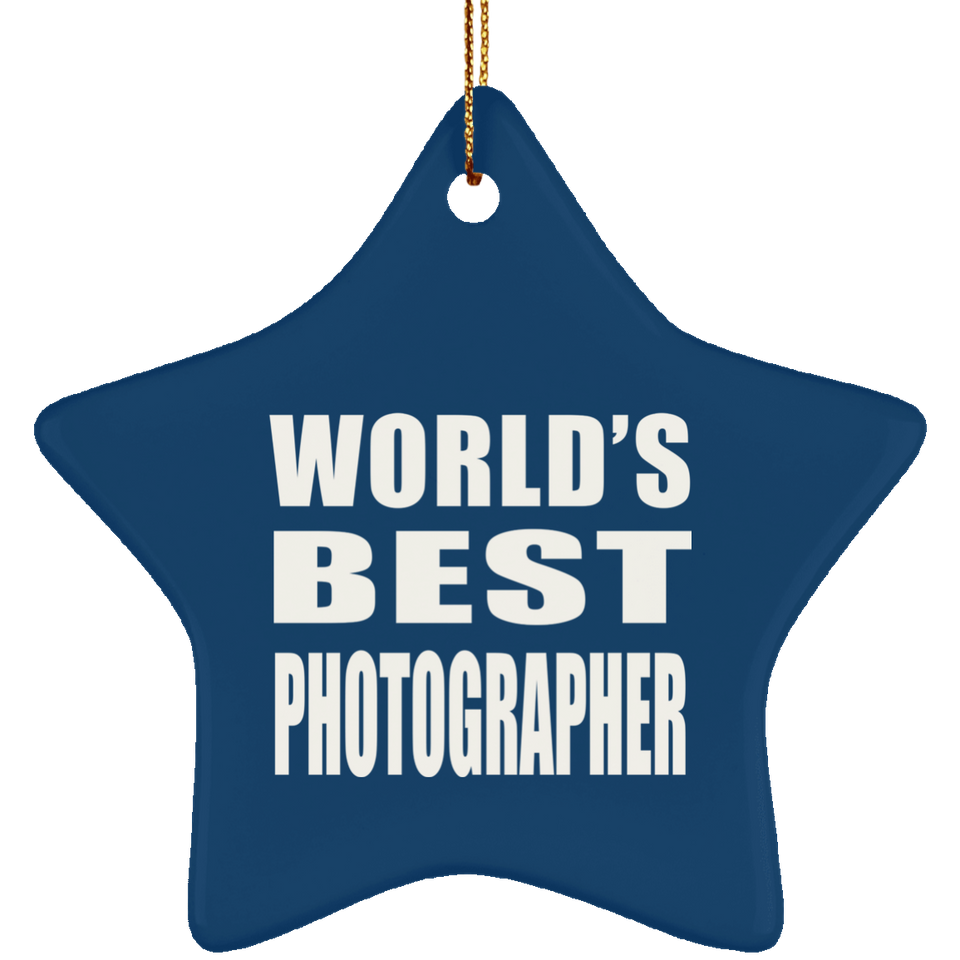 World's Best Photographer - Star Ornament