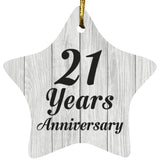 21st Anniversary 21 Years Anniversary - Star Ornament F