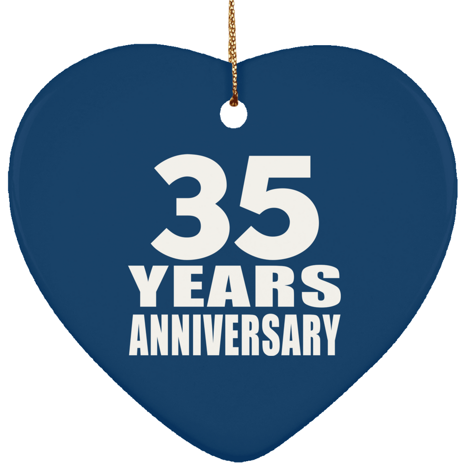 35th Anniversary 35 Years - Heart Ornament