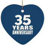 35th Anniversary 35 Years - Heart Ornament