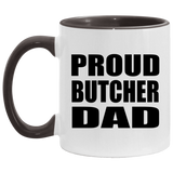 Proud Butcher Dad - 11oz Accent Mug Black