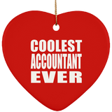 Coolest Accountant Ever - Heart Ornament