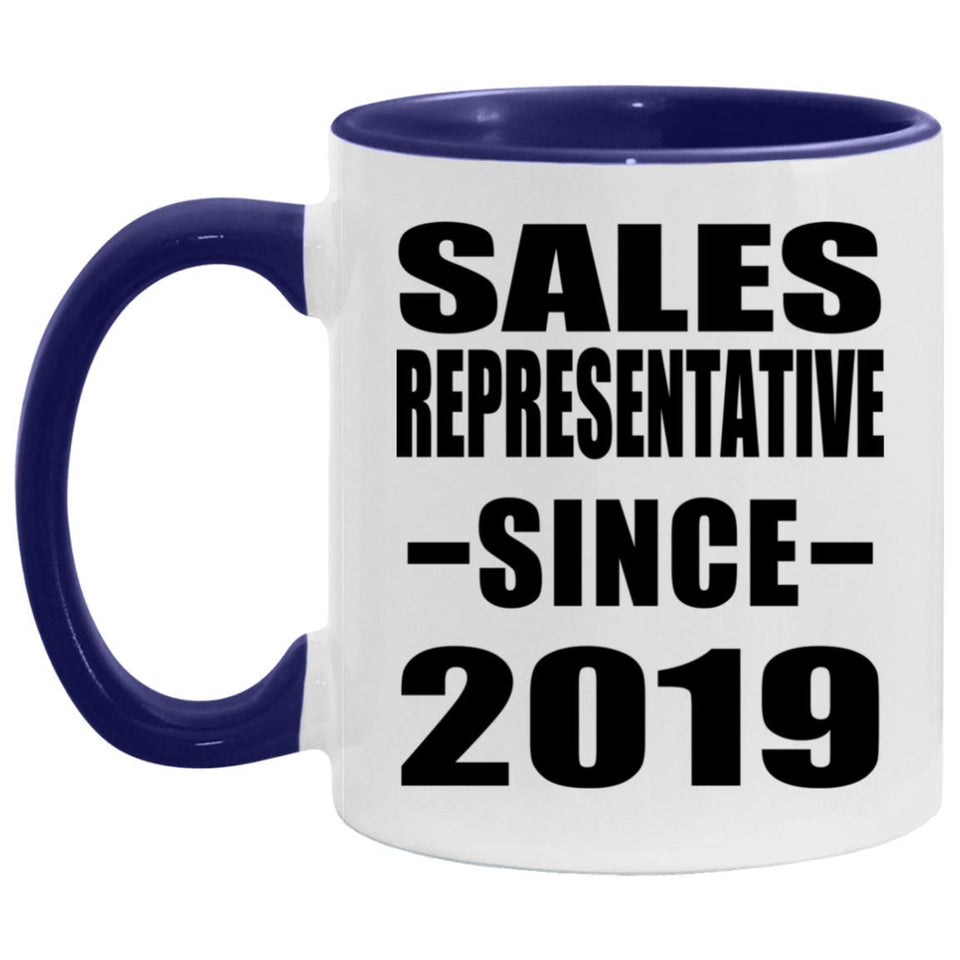 Sales Representative Since 2019 - 11oz Accent Mug Purple