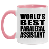 World's Best Paralegal Assistant - 11oz Accent Mug Pink