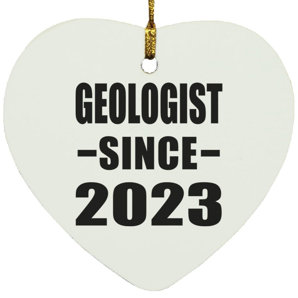 Geologist Since 2023 - Heart Ornament