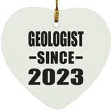 Geologist Since 2023 - Heart Ornament