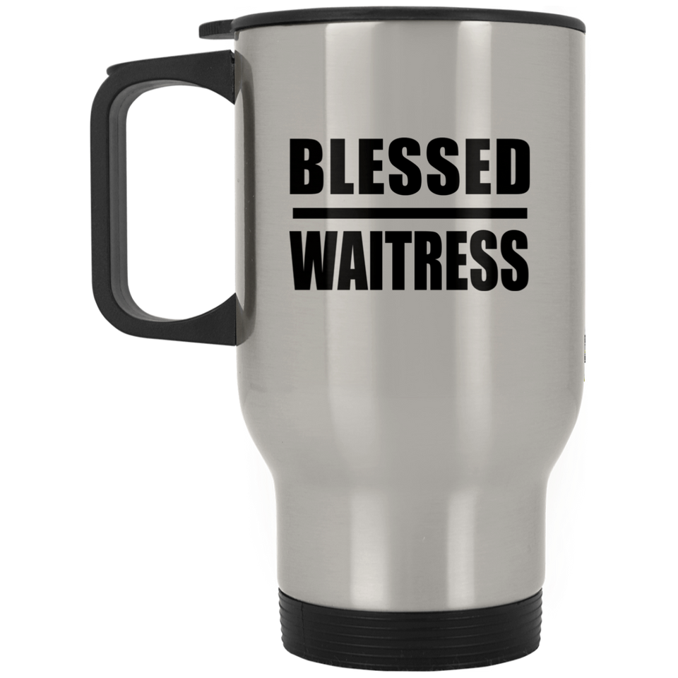 Blessed Waitress - Silver Travel Mug