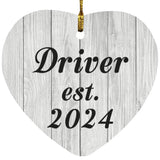 Driver Established Est. 2024 - Heart Ornament F