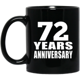 72nd Anniversary 72 Years - 11 Oz Coffee Mug Black
