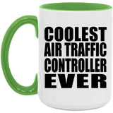 Coolest Air Traffic Controller Ever - 15oz Accent Mug Green