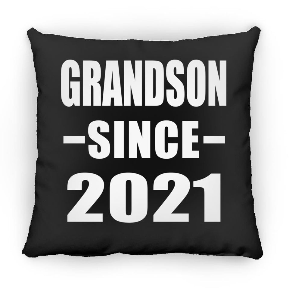 Grandson Since 2021 - Throw Pillow Black