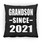 Grandson Since 2021 - Throw Pillow Black