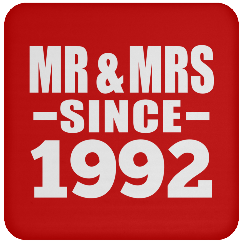 32nd Anniversary Mr & Mrs Since 1992 - Drink Coaster