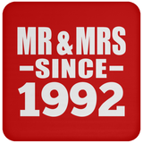32nd Anniversary Mr & Mrs Since 1992 - Drink Coaster