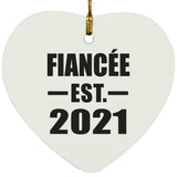 Fiancee Established EST. 2021 - Heart Ornament
