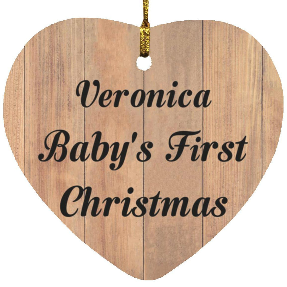 Veronica Baby's First Christmas - Heart Ornament C