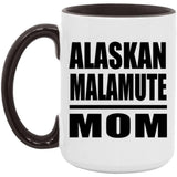Alaskan Malamute Mom - 15oz Accent Mug Black