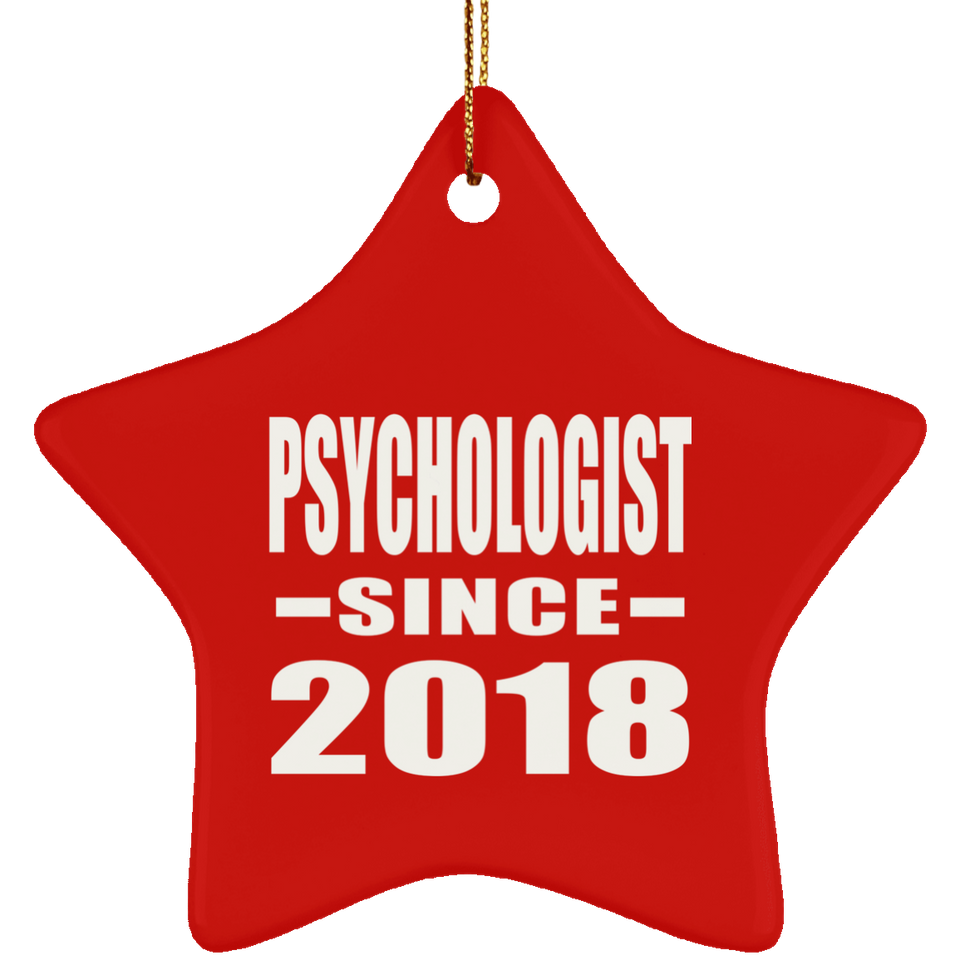 Psychologist Since 2018 - Star Ornament