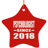 Psychologist Since 2018 - Star Ornament