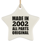 22nd Birthday Made in 2002 All Parts Original - Star Ornament