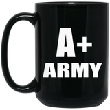 A+ Army - 15oz Coffee Mug Black