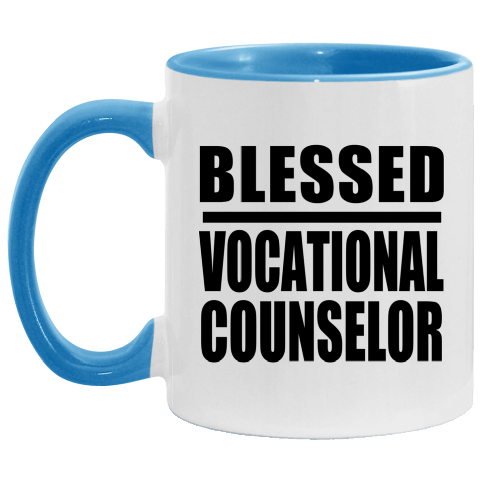 Blessed Vocational Counselor - 11oz Accent Mug Blue