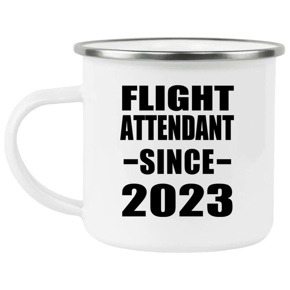 Flight Attendant Since 2023 - 12oz Camping Mug