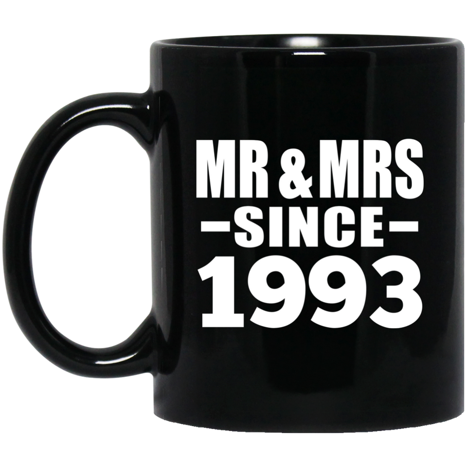 31st Anniversary Mr & Mrs Since 1993 - 11 Oz Coffee Mug Black
