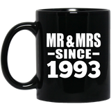 31st Anniversary Mr & Mrs Since 1993 - 11 Oz Coffee Mug Black