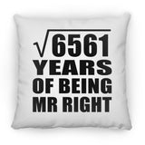 81st Anniversary Square Root of 6561 Years of Being Mr Right - Throw Pillow