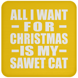 All I Want For Christmas Is My Sawet Cat - Coaster