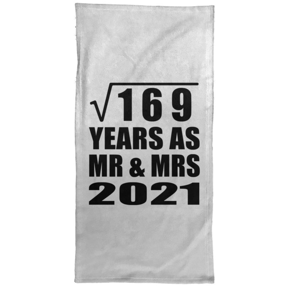13th Anniversary Square Root of 169 Years As Mr & Mrs 2021 - Hand Towel