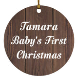 Tamara Baby's First Christmas - Circle Ornament D