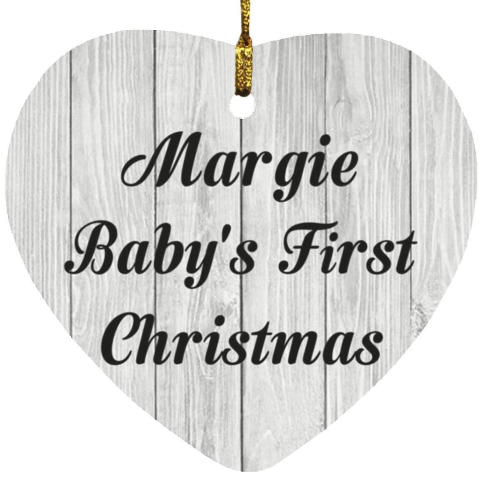 Margie Baby's First Christmas - Heart Ornament F